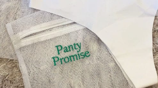 Flatlay of Panty Promise organic cotton underwear vs synthetic fabric underwear — breathable vs non-breathable.