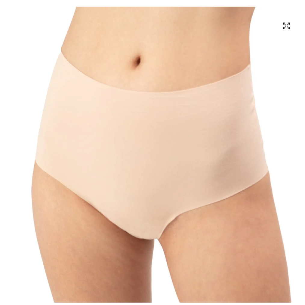 Women's High Waisted Bikini cotton underwear in the color pale - front view
