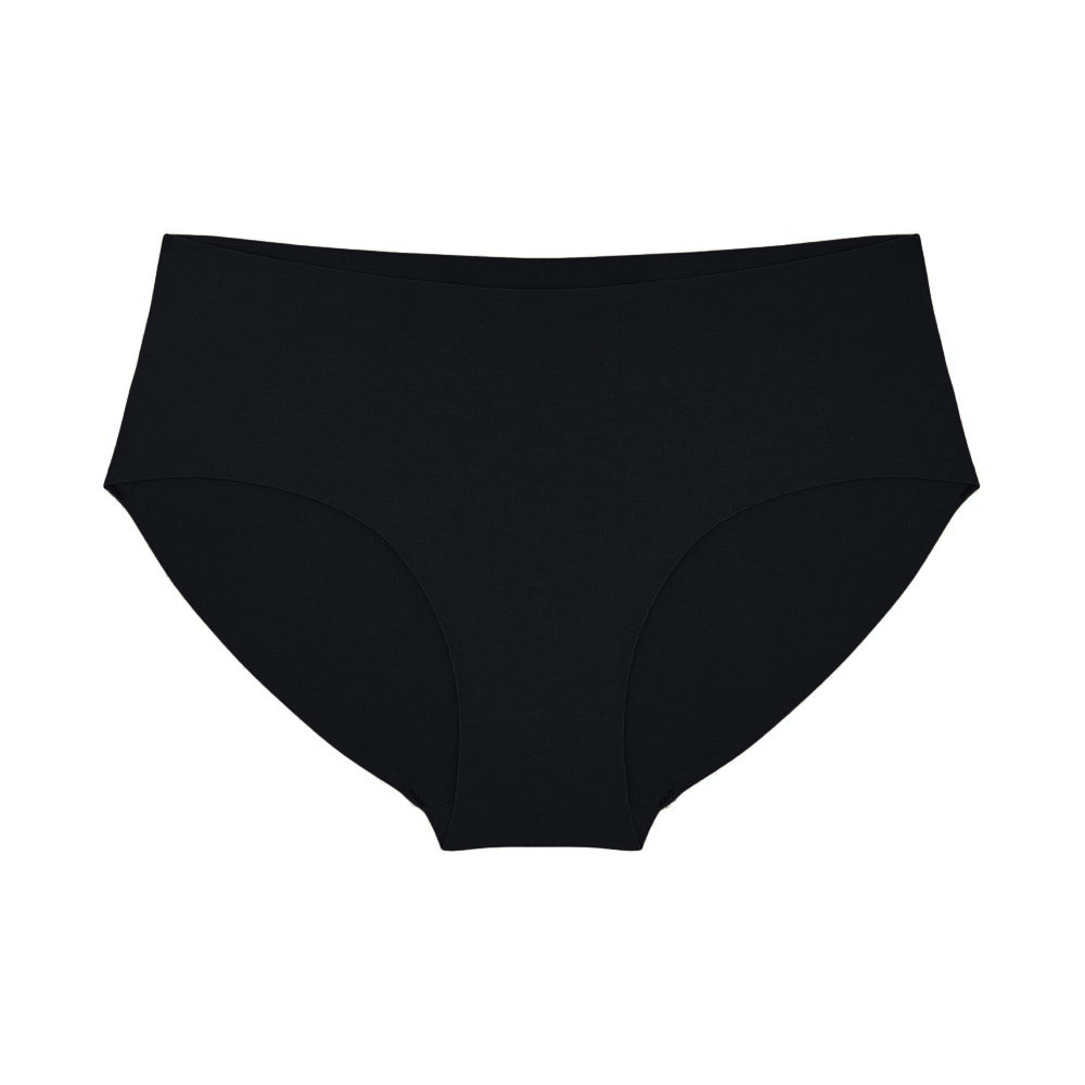 Women's organic cotton Mid Rise Bikini underwear in color black