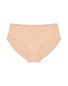 Women wearing organic cotton Mid Rise Bikini in colour skin