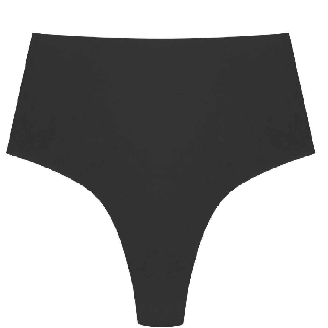 Women's Organic Cotton High Waist Thong underwear in color Black