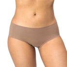 Women's Organic Cotton Low Rise Hipster underwear in color Tan - Front View