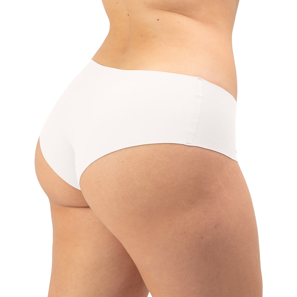 Women's Organic Cotton Low Rise Hipster underwear in color White - Back View