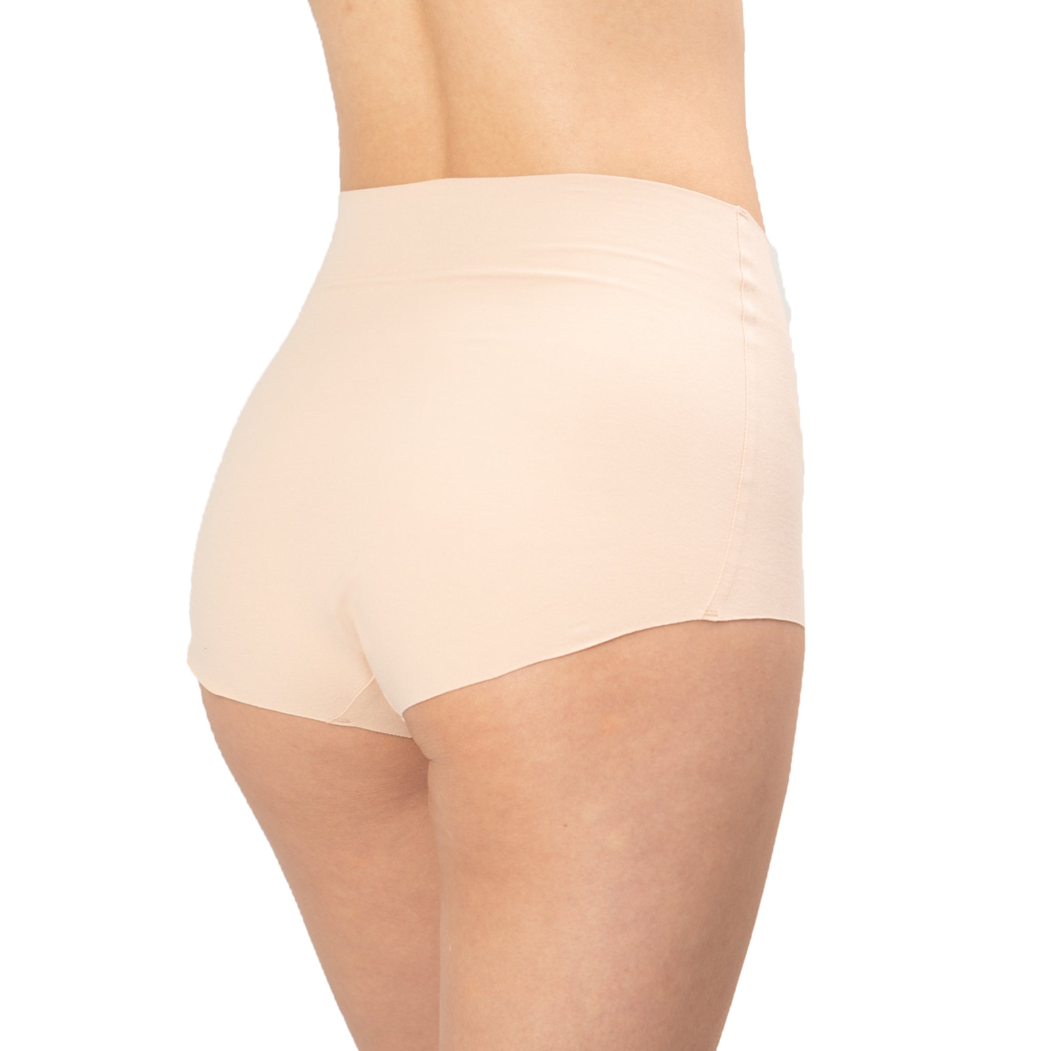 Women's High Waisted Bikini cotton underwear in the color pale - back view