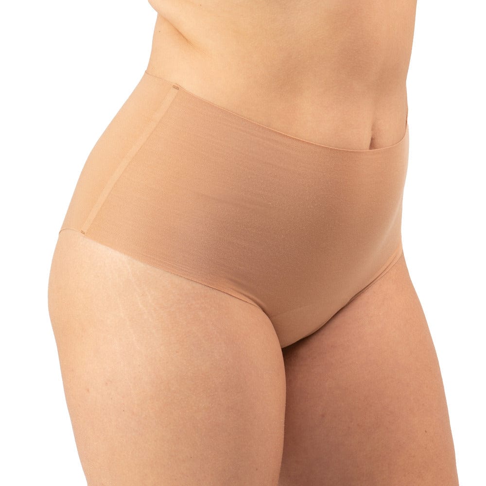 High Waist Hipster in Organic Cotton No Show in color Sand - Side View