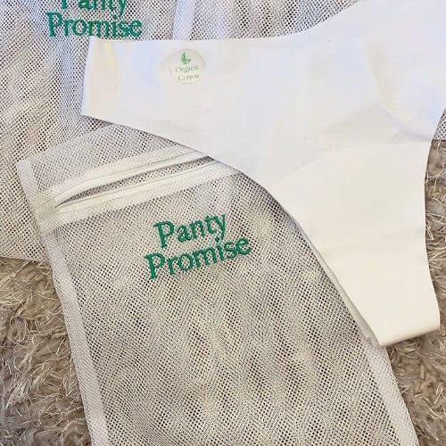 Panty Promise wash bag with white thong