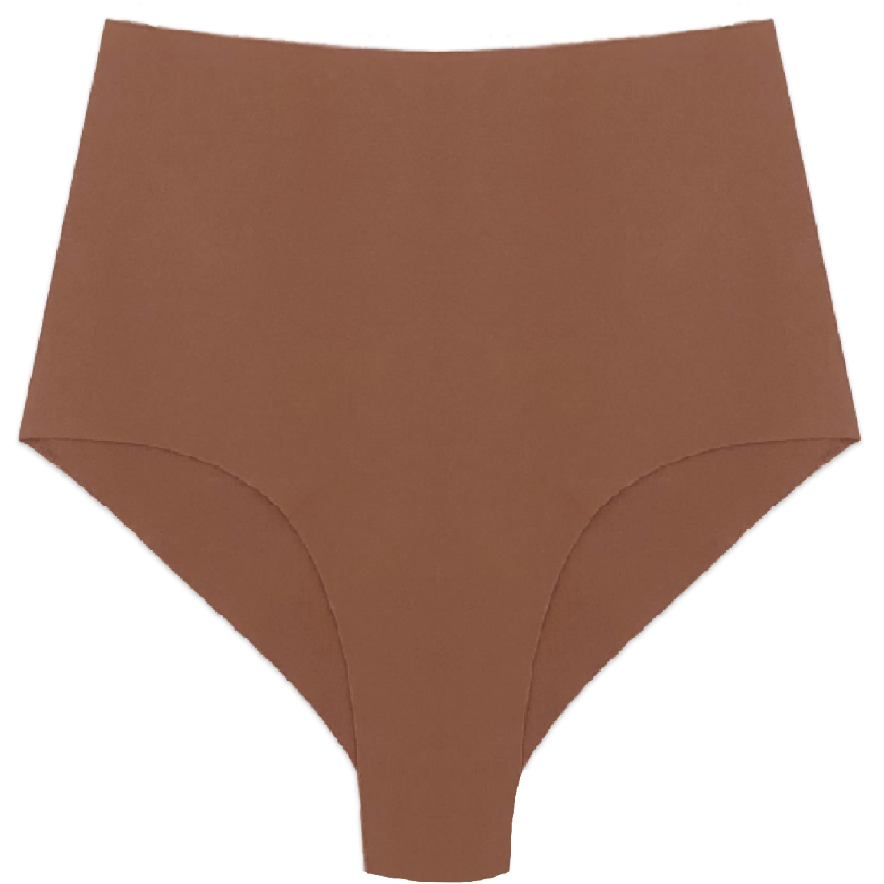 High Waist Hipster in Organic Cotton No Show in color Mocha
