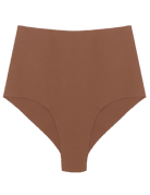 High Waist Hipster in Organic Cotton No Show in color Mocha