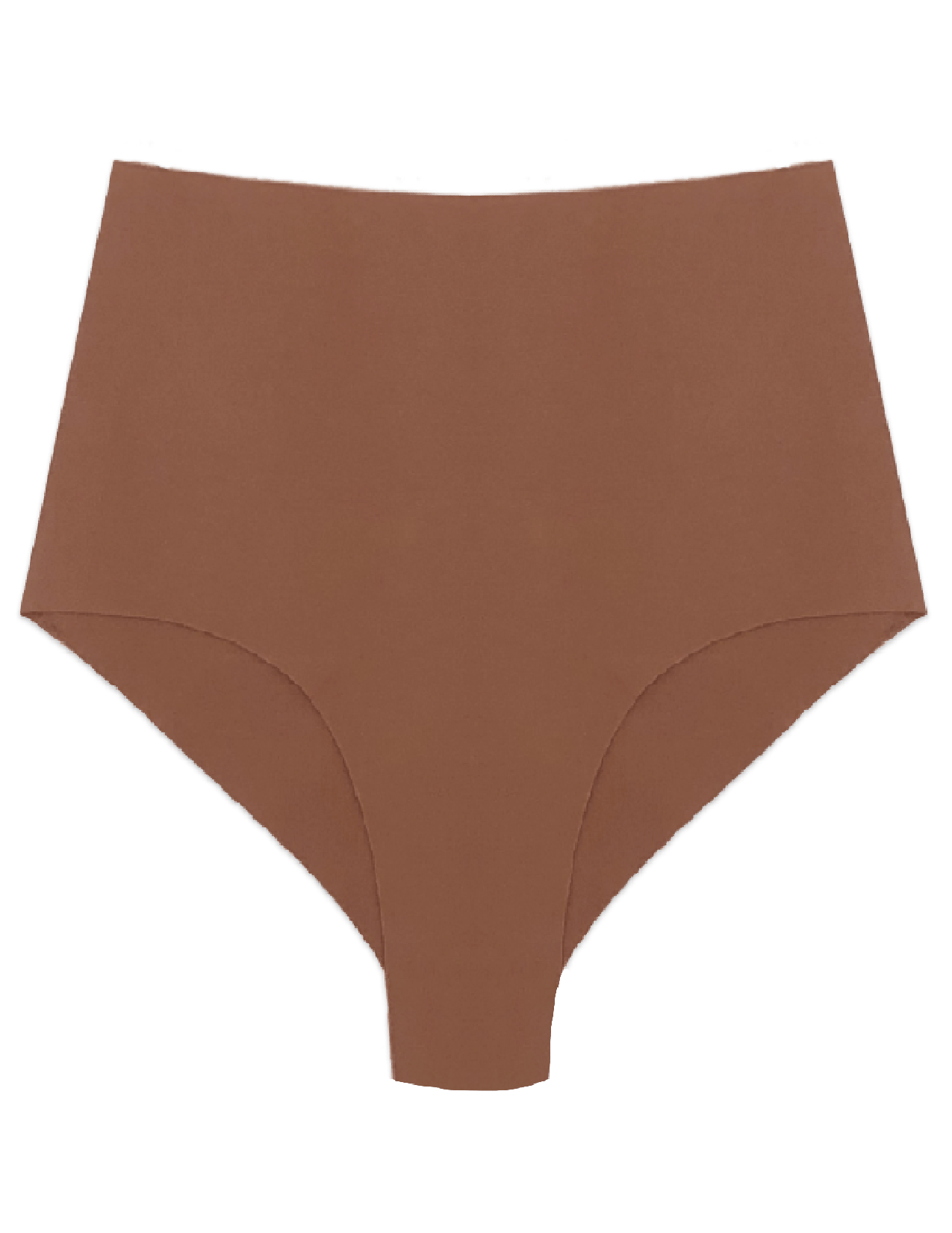 High Waist Hipster in Organic Cotton No Show in color Mocha