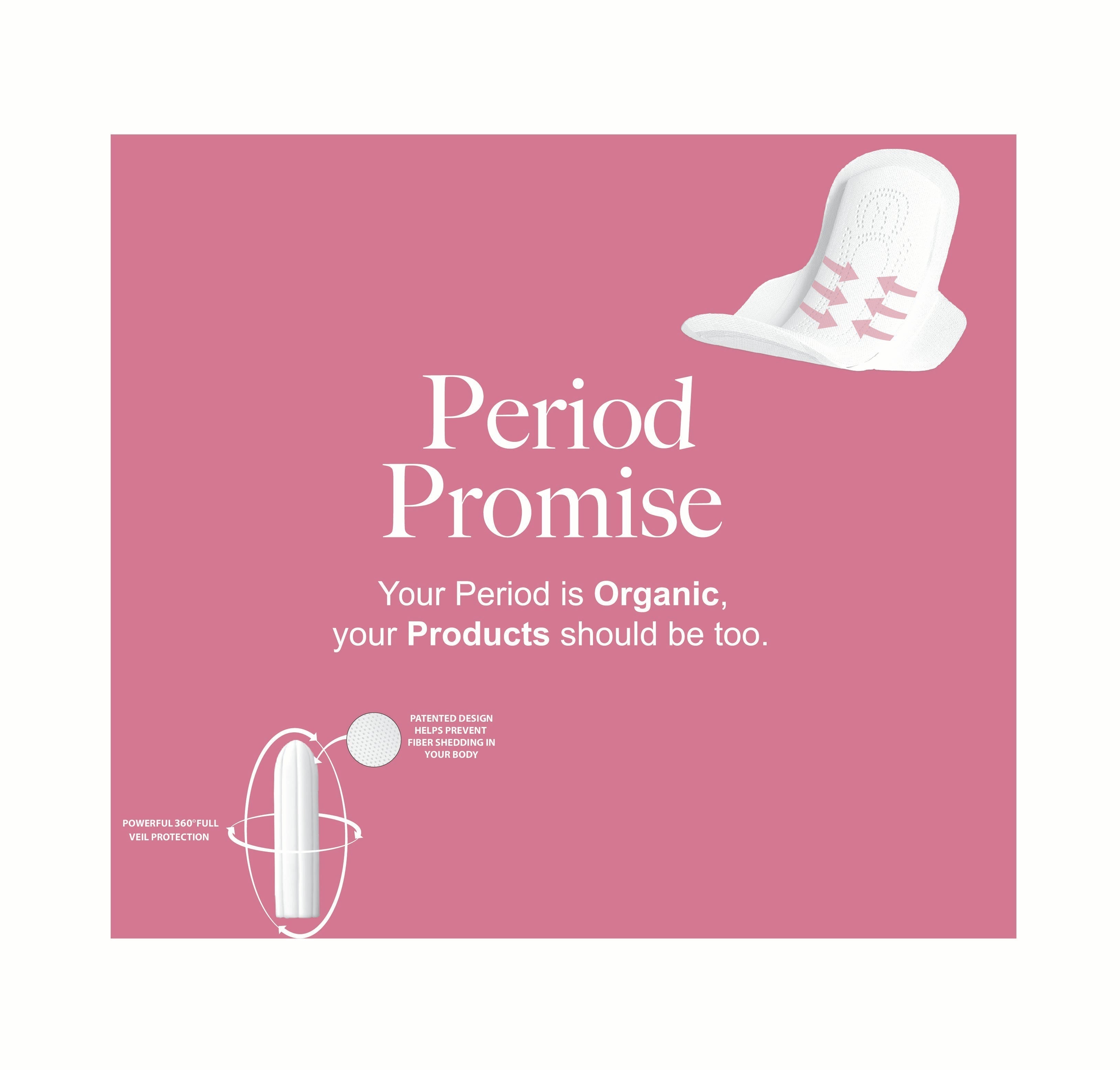 Introducing : 100% Organic Cotton Tampons, 100% Organic Cotton Pads
