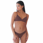 woman looking at the left wearing panty promise bra and panty