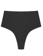 Women's Organic Cotton High Waist Thong underwear in color Black