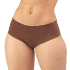 Women's Low Rise Hipster organic cotton underwear in color mocha - front view