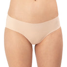 Women's organic cotton low rise hipster underwear in the color pale - front view