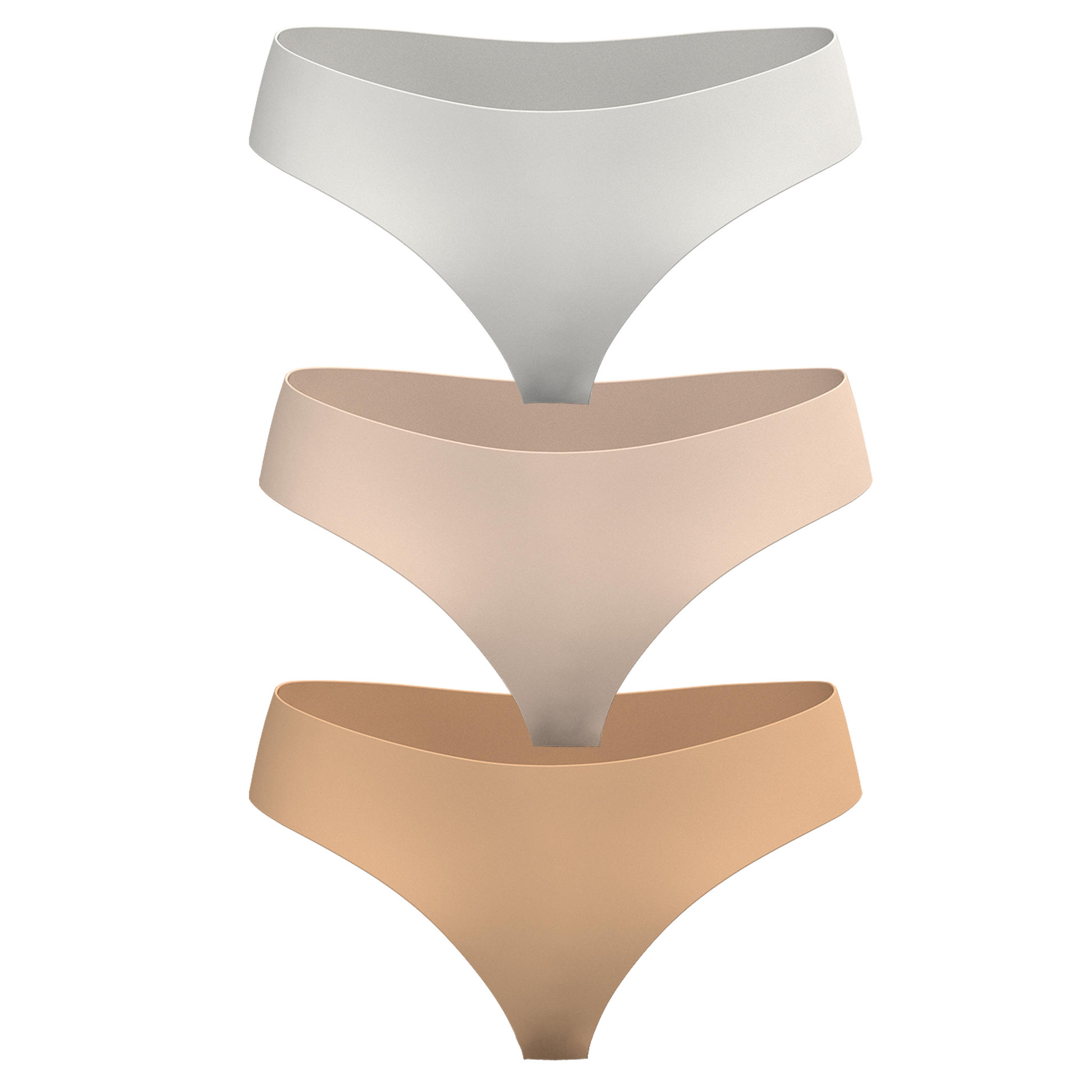 Low Rise Thong 3 Pack [Light Neutrals]
