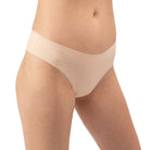 Women's organic cotton Low Rise Thong underwear in color pale
