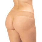 Women's Organic Cotton Low Rise Thong Underwear in color Sand - Back View