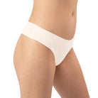 Women's organic cotton Low Rise Thong underwear in color white