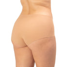 Women's organic cotton Mid Rise Bikini underwear in the color sand  - back view