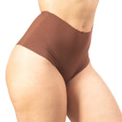 High Waist Hipster in Organic Cotton No Show in color Mocha - Side View