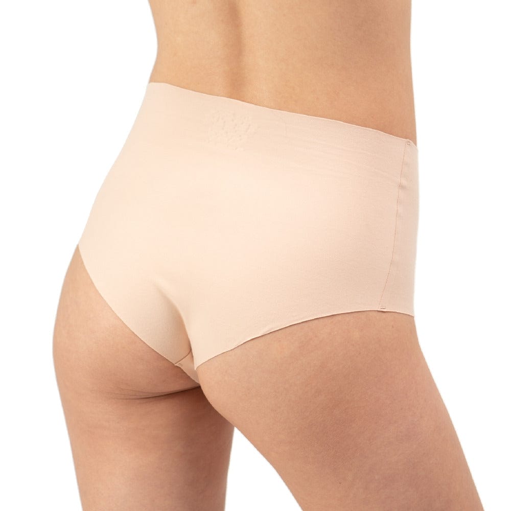 Women's High Waist Hipster organic cotton underwear in the color pale  - back view