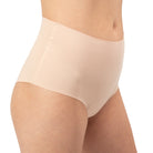 High Waist Hipster in Organic Cotton No Show in color Pale- Side View
