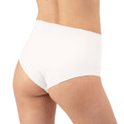 High Waist Hipster in Organic Cotton No Show in color White - Back View