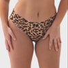 Women's Organic Cotton Low Rise Thong Bikini in Leopard print -front video