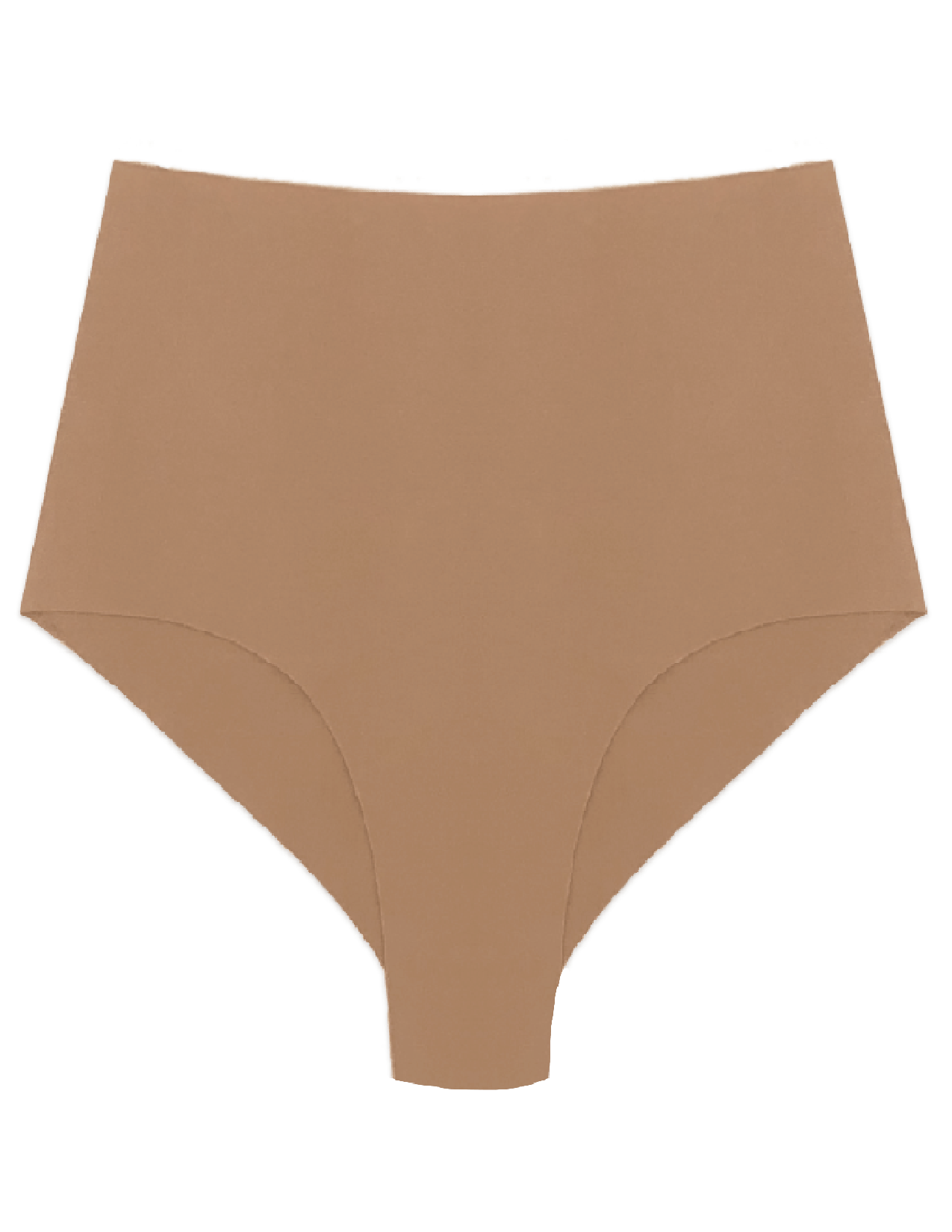 High Waist Hipster in Organic Cotton No Show in color Tan
